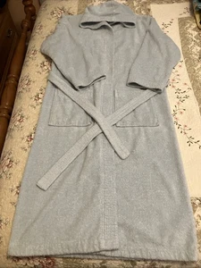Enchante Home 100% Turkish Cotton Hooded Bathrobe Light Blue One Size Fits Most - Picture 1 of 6