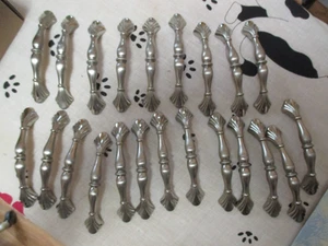 Lot (22) Vintage Brass Cabinet Hardware HANDLES screws included - Picture 1 of 5