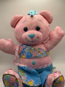 Peluche vintage Doodle Bear 17" 2004 rosa con bolsa juguete de dibujo - Imagen 1 de 22