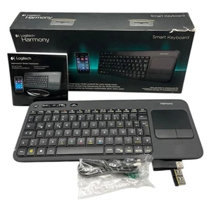 Logitech Harmony Hub Smart Keyboard Klawiatura Touchpad Uniwersalne sterowanie Czarna - Zdjęcie 1 z 6