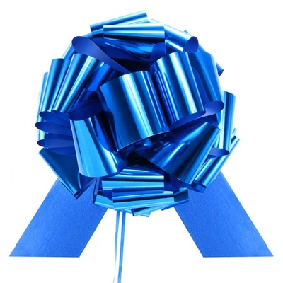 Arco extra grande para regalo de coche de Navidad de 12" azul Foto 1 de 4