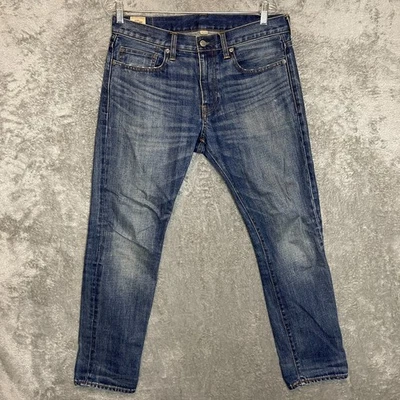 Pantalones de mezclilla J.Crew 484 desgastados tiro bajo elásticos usados en calce ajustado 32x30* para hombre Foto 1 de 4