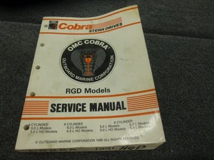 1990 OMC Cobra Stern Drives RGD Models 4/6/8 Cylinder Service Manual P/N 507953 - Picture 1 of 17