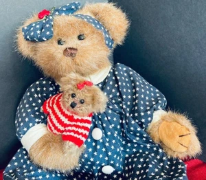 Bearington Bear USA 14” W/Baby Bear The Bearington Collection USA Good Condition - Picture 1 of 13