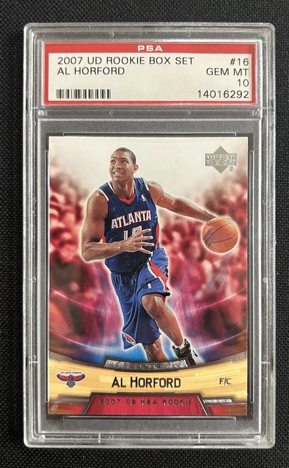 Juego de caja de novato Al Horford PSA 10 cubierta superior #16 Foto 1 de 2