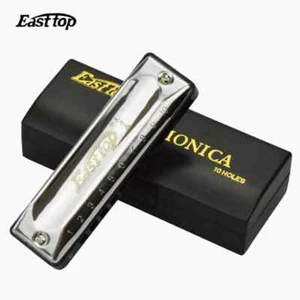 EASTTOP T002 10Hole Harmonica 20Shade Blues Harmonica Mouth Organ Harmonica Gift - Picture 1 of 12