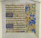 Original Double Sided Vellum Manuscript Sheets Illuminated Parchment 16th LATIN