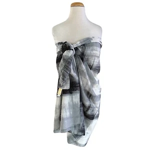 CALVIN KLEIN large gray scarf wrap shawl cover up 40”x 80” - Picture 1 of 2