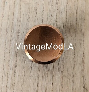 2" Copper MCM Set Of 6 Round Concave Drawer Door Knob Pulls - Picture 1 of 7