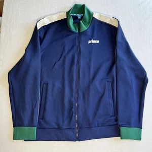 Prince Pickleball Tennis Jacket Men's XXL Full Zip Warmup Pockets Blue - Picture 1 of 9