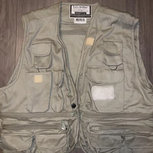 Danielson Easy Drifter Gray Utility Vest Size Large Fly Fishing Zip Pockets - Picture 1 of 5