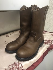 red wing pecos slip on boots