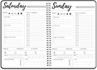 Work Planner,Daily & Weekly Spiral Planner with Hourly Schedules, To Do List, 7