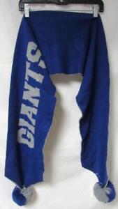 New York Giants Unisex Double Sided Knit Winter Scarf with Poms E1 1384