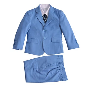 Light Blue 5 Piece Boy Suits Boys Wedding Suit Page Boy Party Prom 2-14 Years - Picture 1 of 4