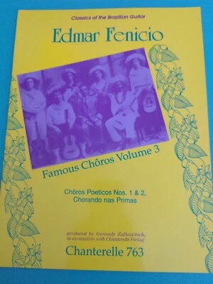 Edmar Fenicio Famous Choros Vol #3, For Classical Guitar Rare Book - Image 1 of 3