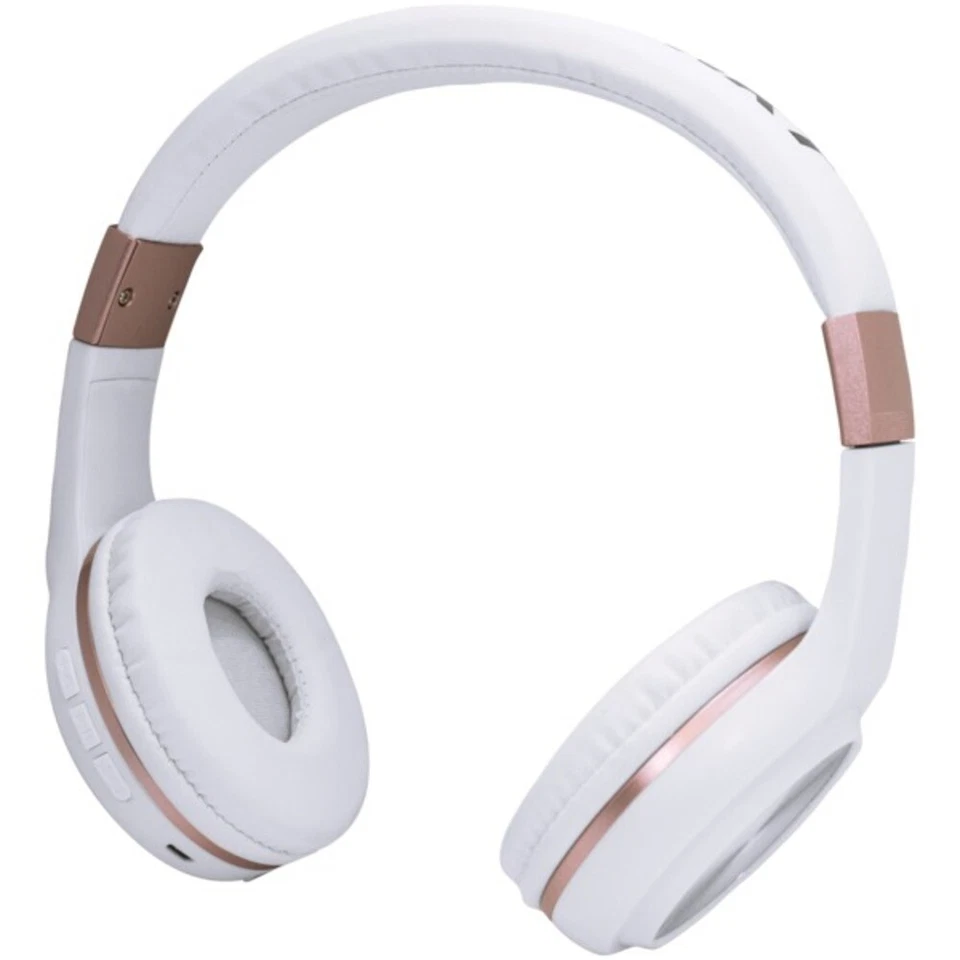Blaupunkt BP1273 Bluetooth Over-the-Ear Headphones with Microphone (White and Ro - Image 1 of 1