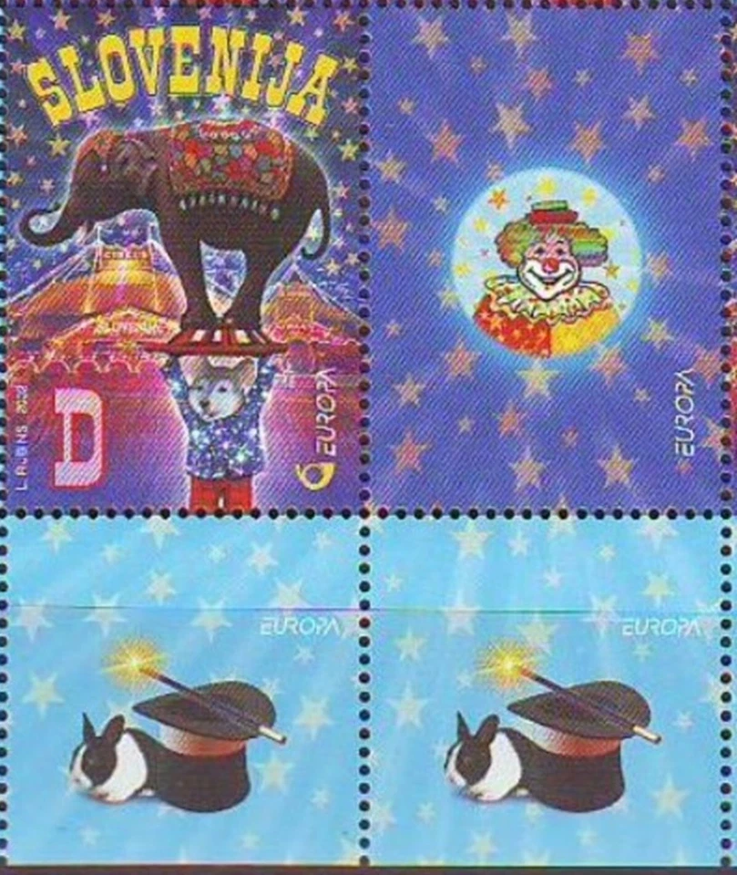 Eslovenia 2002 ☀ Europa CEPT - Circo / Elefante con viñeta ☀ MNH** Foto 1 de 1