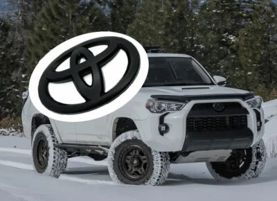 For Toyota 2010-2023 4Runner Matte Black Out Front Grille Bumper Overlay Emblem - Image 1 of 4