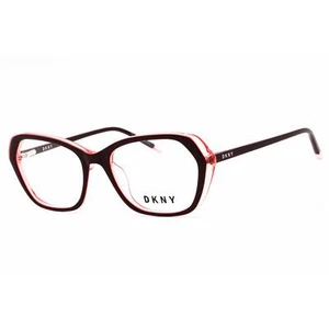 Dkny Women's Eyeglasses Burgandy/Coral Acetate Cat Eye Full Rim Frame DK5047 650 - Picture 1 of 2