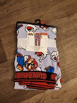 Pantalones de pijama Super Mario para mujer talla mediana púrpura pantalones para dormir con bolsillos pijamas Foto 1 de 2