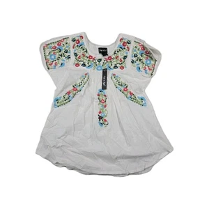 Step In Style Women's Size S/M Floral Embroidered Blouse Hippie - Picture 1 of 6