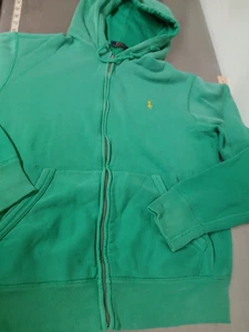 Polo Cremallera VERDE Sudadera con Capucha-Talla MED-Mujer Gran Forma-Poni Amarillo - Imagen 1 de 4