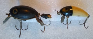 Hula Dancer Vintage Fishing Lure 2" Long & Unbranded Black & Beige Lure 2" Long - Picture 1 of 9