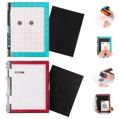 Stamping Tool Hinged Stamping Platform Stamp Positioner For Clear Stamps Craft - Image 1 of 4