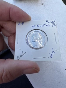 1964 "Proof" Slightly Rotated Die Strike - Error Coin - Picture 1 of 5