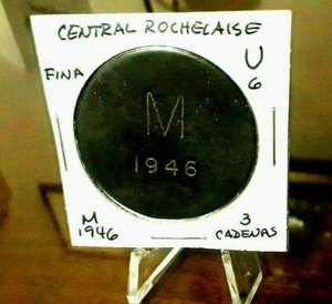 1946 CENTRAL ROCHELAISE Ficha 3 CADENAS & U+6 rejilla Mayaguez PUERTO RICO token - Picture 1 of 12