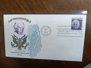 First Day Of Issue New Jersey 1966 Albert Einstein Vintage Stamp Envelope Cover - Picture 1 of 1