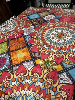 13 COLOURFUL table cloths rectangular cotton + 1 free circular - Image 1 of 4