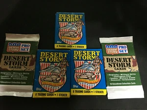 5 PKS TOPPS 1991 & PRO SET 1991 Desert Storm Cards - Picture 1 of 1