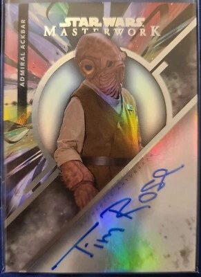35/50 2022 Topps Star Wars Masterwork Admiral Ackbar Auto Tim Rose. MWA-TR. - Image 1 of 3