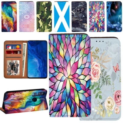 Printed Colorful Pattern PU Leather Wallet Cover Case For Huawei Honor X6C - Image 1 of 4