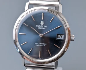 Reloj Hombre Universal Geneve White Shadow 867101 Azul Fecha Automático - Imagen 1 de 14