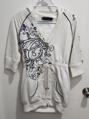 Sudadera con Capucha Coogi Para Mujer Estilo Y2K Media Manga Cremallera Completa Bordada Talla M Foto 1 de 4