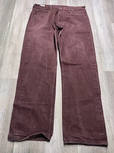Levis 501XX Jean Purple Button Fly Straight Leg Denim Mens Size 36x32 Red Tab - Picture 1 of 17