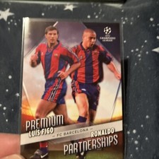  RONALDO / LUIS FIGO  RARE CARD PREMIUM PARTNERSHIPS TOPPS UCC 2022-2023 