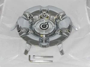 DROPSTARS DS01 LUXURY WHEELS DS01280011 S511-10 CHROME WHEEL RIM CENTER CAP - Picture 1 of 2