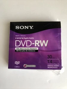Sony Handycam DVD-RW Paquete de 2 30 Min 1.4GB NUEVO SELLADO - Imagen 1 de 3