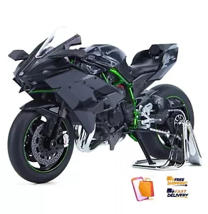 1:9 Kawasakis H2R Ninja Alloy Die Cast Motorcycle Model Toy - Sounds and Lights - Picture 1 of 9
