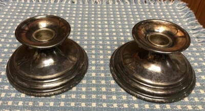 HOMAN SILVER PLATE Candle Stick Special CANDLEstick  Stamp 2333 4.25x2.5 - Image 1 of 4