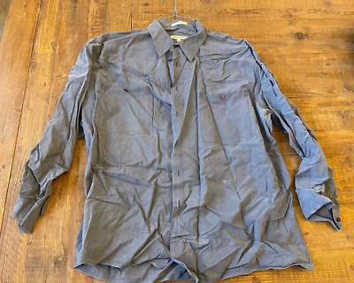 Camisa Birmania Bimas Para Hombres 100% Seda Azul Pistola Manga Larga XXL ¡ENVÍO GRATUITO! Foto 1 de 4