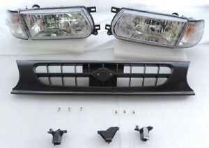 Headlights Corner Grill Conversion Tsuru Kit For Nissan B13 Sentra 91-94-Clear