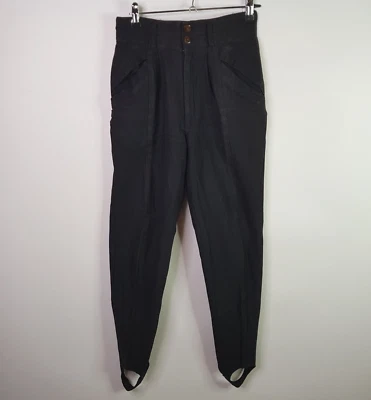 Jag высокая талия лодыжки ремень тонкий плиссированные платье брюки женский размер 10 черный эластичной - Изображение 1 из 4