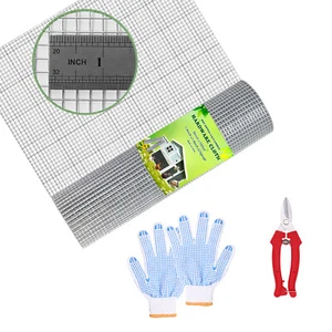 Valla de jardín 36""x100' jaula de pollo herrajes tela 1/4 pulgada malla soldada galvanizada - Imagen 1 de 15