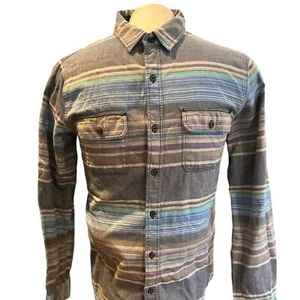 Modern Amusement Denim Dyed Stripped Men’s Long Sleeve Casual Dress Shirt - Picture 1 of 10