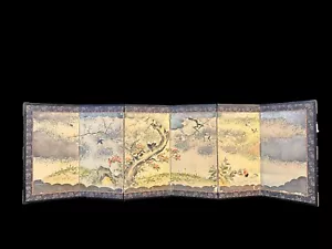 Very fine miniature Screen with Herons. Edo, early 19th c, SD204 - Picture 1 of 11